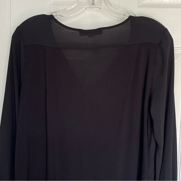 LOFT Women Black Long Sleeve Blouse Small - Picture 6 of 15
